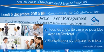 poster conférence ADOC Talent Management, campus Orsay Université Paris-Sud