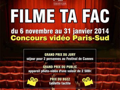 Affiche du concours vidéo de l'Université Paris Sud